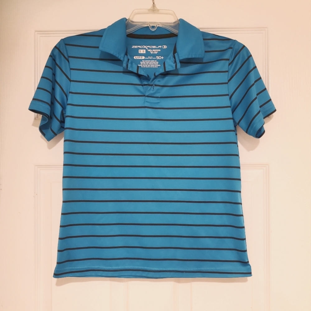 Boys striped golf shirt